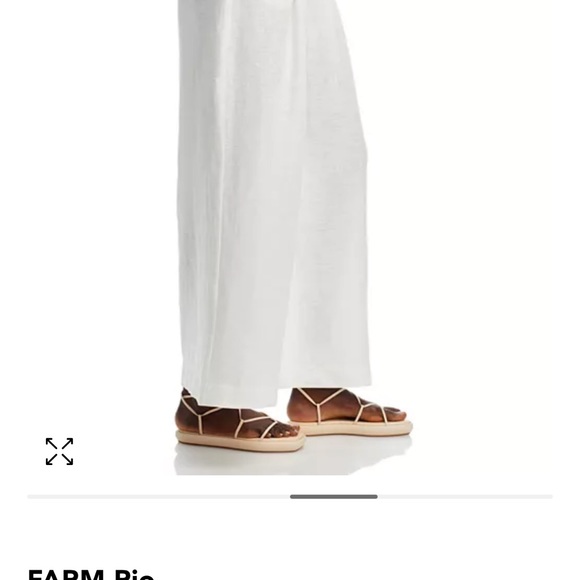 Farm Rio white linen pants - Picture 4 of 7